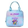 KPop Охотники на демонов Офисные работники С сумкой для обеда Портативная термосумка Большой емкости Сумка для обеда Наплечная сумка Двойного назначения