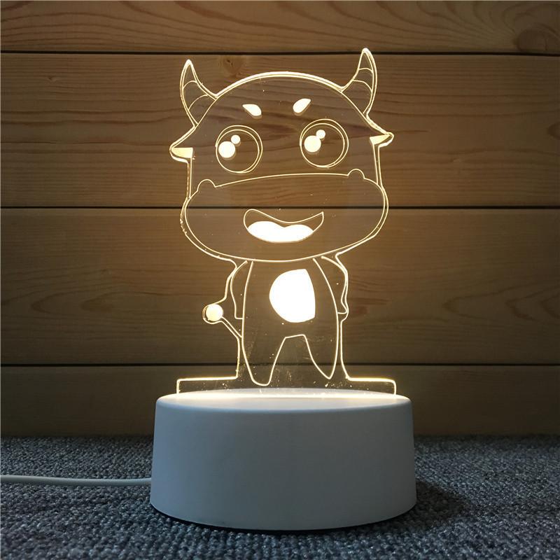 3D Визуальный Ночник Акриловая Настольная Лампа Для Спальни Домашний Декор Подарок на Выпускной