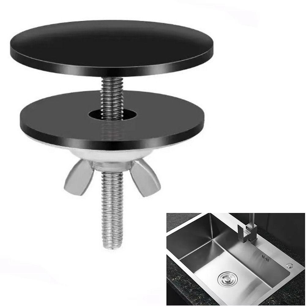 Black Color Sink Tap Hole Cap Sturdy Construction Kitchen Sink Hole Plug  Sink Installation