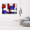 Canvas Print Abstraction Blue Red