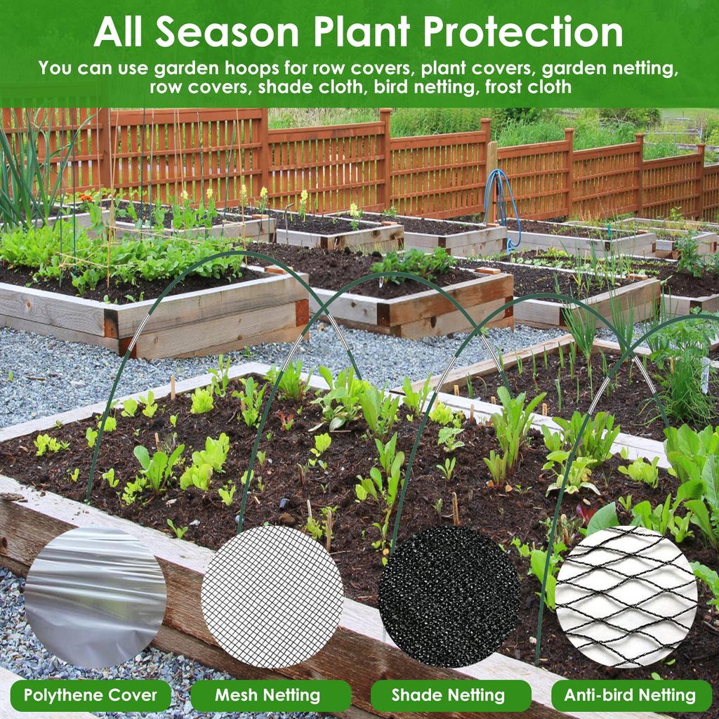 Набор обручей для теплицы, садовый складной набор стержней из волокна, теплица, рассада, арка, кронштейн для сарая, обруч для садовых растений, поддержка для туннеля для выращивания