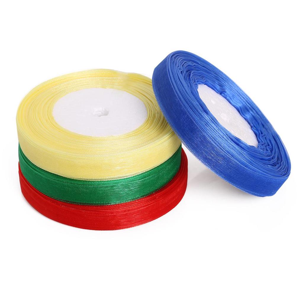 Лента из органзы прозрачная для DIY, 12 мм, 50 м