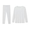 Yiershuang Men's 100% Pure Cotton Round Neck Thermal Underwear Set