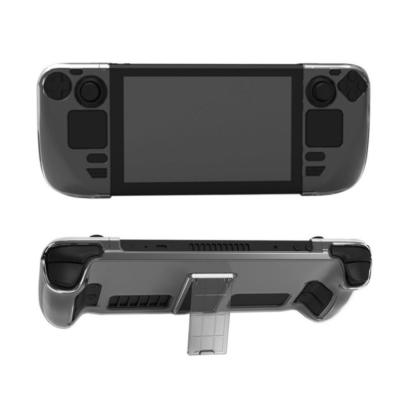 Твердый защитный чехол Прозрачный раздельный кристальный чехол с подставкой Совместимый для Steam Deck Game