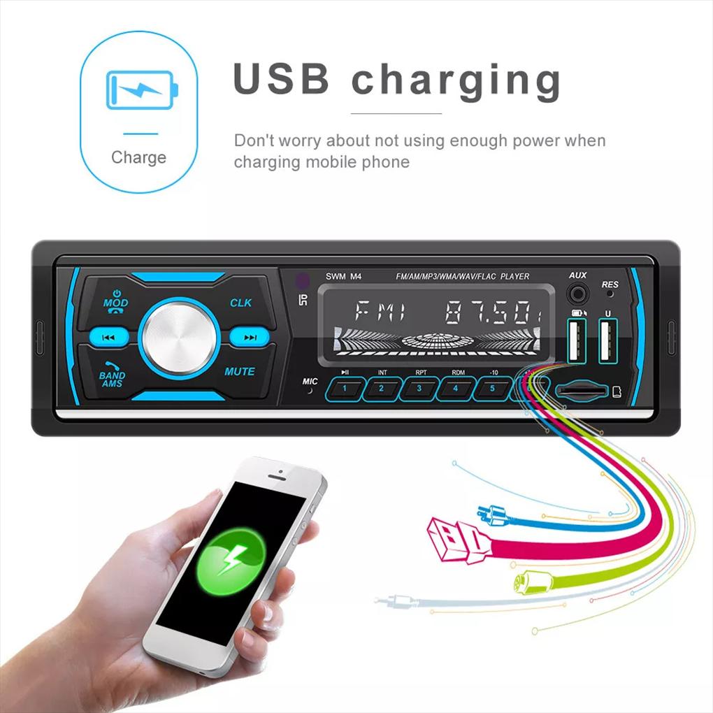 Автомобильная аудиосистема с функцией FM AM RDS и высокой четкостью DAB-радио. Семицветная подсветка.