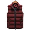 Men  Winter Fashion Stand Collar  Color Waistcoat Vest Jacket Top Coat