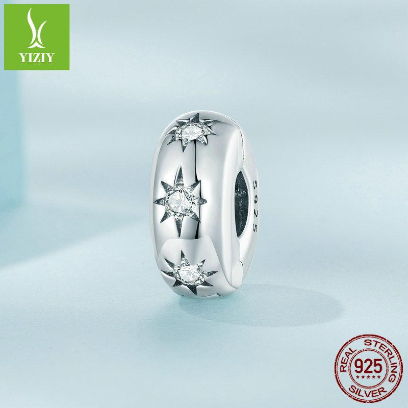 S925 Silver Mangstar Round Positioning Buckle Accessories Star Diy Bracelet Bead Separator Scc2420