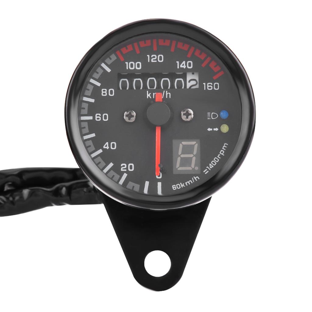 Универсальный мотоциклетный цифровой одометр спидометр тахометр датчик со светодиодным индикатором черный
