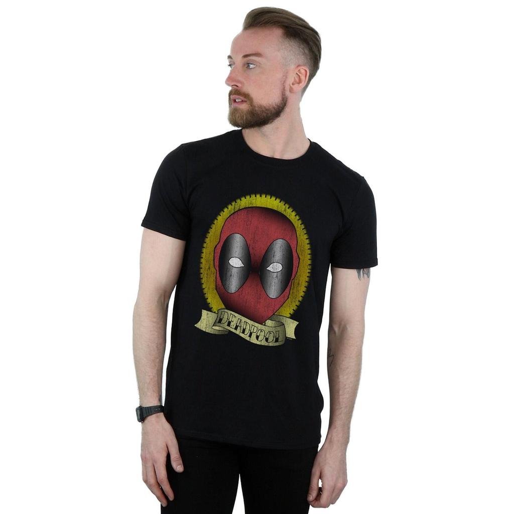 Marvel Футболка мужская с принтом татуировки Дэдпула