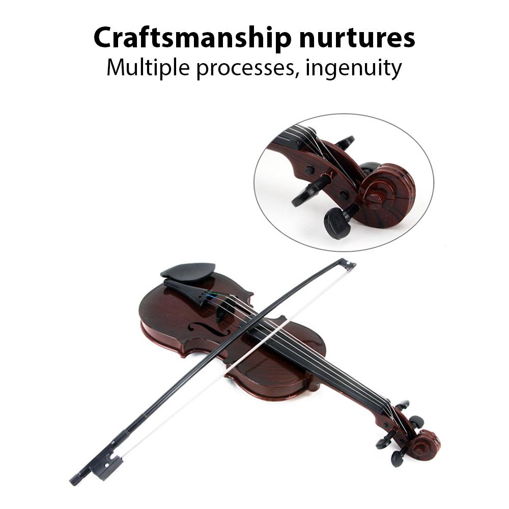 Simulated Violin Music Practice Violin for Beginners Violin Kit Musical Instrument Exquisite Workmanship Performance Props Gifts Adjustable Strings