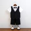 Boy's British Summer Tuxedo Vest Set for Events