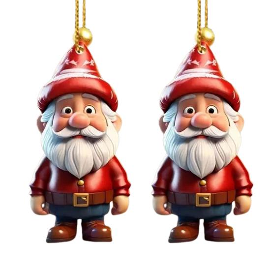 1 пара подвесок с мультяшными фигурками, легко подвешиваются, акриловые рождественские украшения, красочные, многоразовые