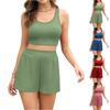 Women's Summer Fashion Casual Sports West Shorts Set Casual Sports West Shorts Set