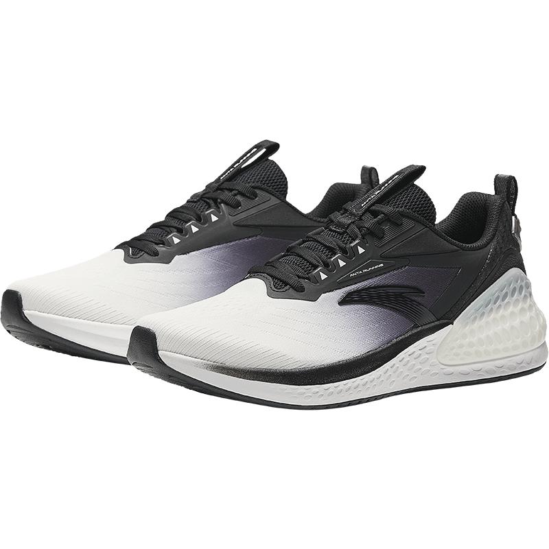 Anta C37+ Cushioning Breathable Lightweight Low top Composite Material Training Running Shoes Men's Black White 912425507-6