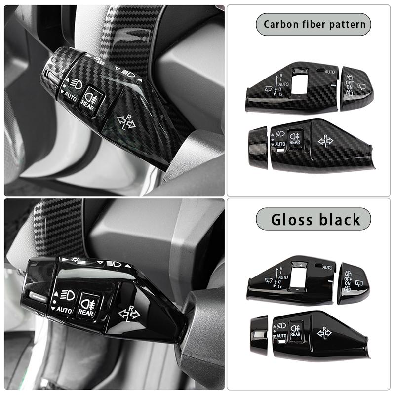 For BMW X3 G45 2025 wiper trim sleeves steering gear lever protective shells carbon fiber texture automotive interior accessorie