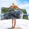 Пляжное полотенце Морской котик Полотенце для ванны Бассейн Мягкое одеяло Тонкое и быстросохнущее Полотенце без песка, Полотенца для бассейна, плавания, купания, путешествий