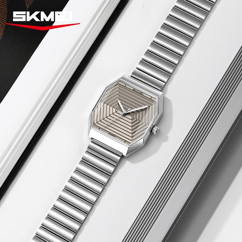 SKMEI 9393 Watch Unique Design Stainless Steel Men's Wristwatches Elegant Watches for Men relgios masculino Fashion Quartz