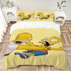 3Pcs Simpsons Homer'S Anger Bedding Sets For All Sizes New 3D Printed Bed Cover Comforter Duvet Cover Pillowcase Bedroom Decoration
