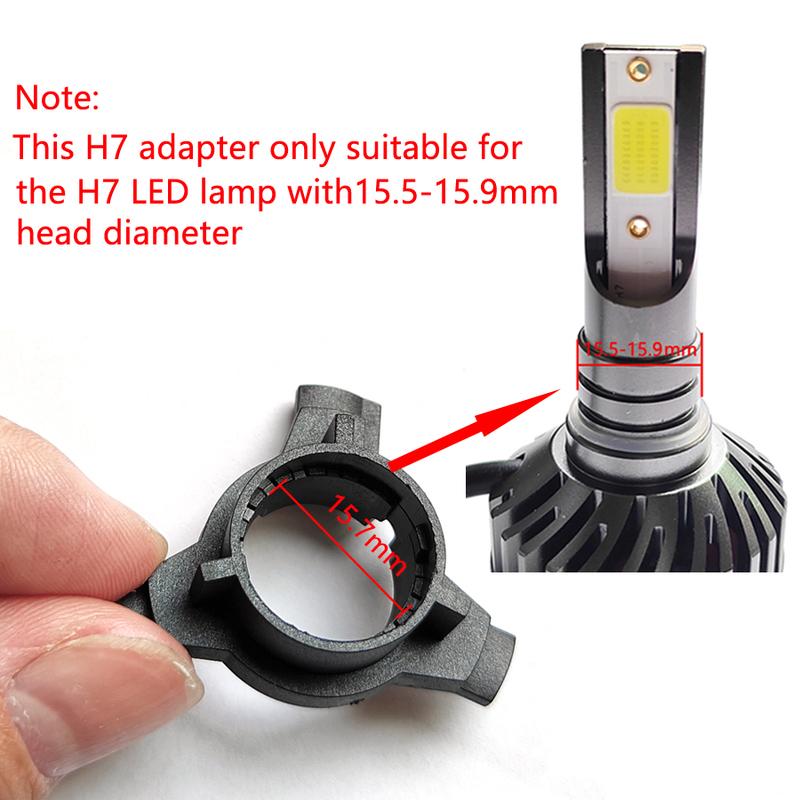 3Pcs H7 LED Adapter Base For KIA K3 K4 K5 Optima Sorento Sportage R For Hyundai NewTucson Santafe Kona Headlight Lamp Base