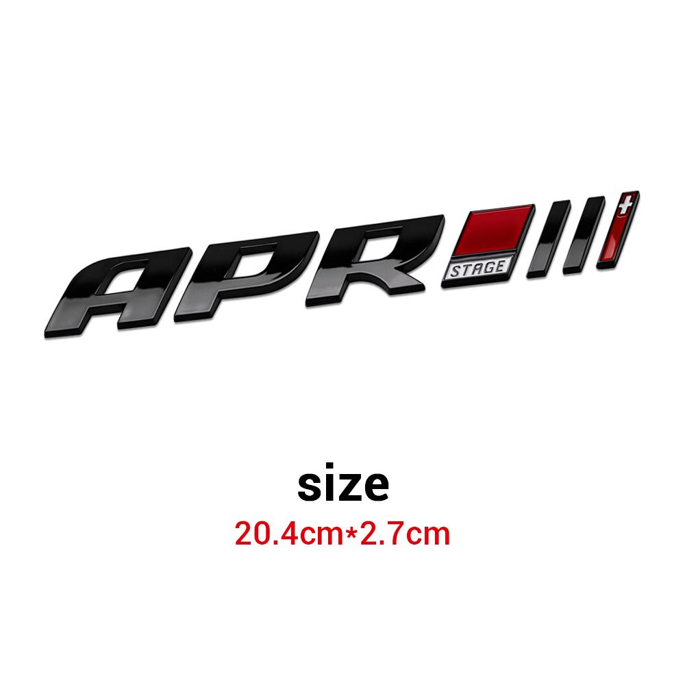 AABIN1 3D ABS APR Stage III Emblem Car Body Trunk Decor Sticker for Volkswagen Vw T5 Cc Scirocco Tiguan Mk2 Polo 6R Jetta Mk6 Gti Golf