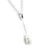 [H3160] - White 'Goddess' Silver Necklace