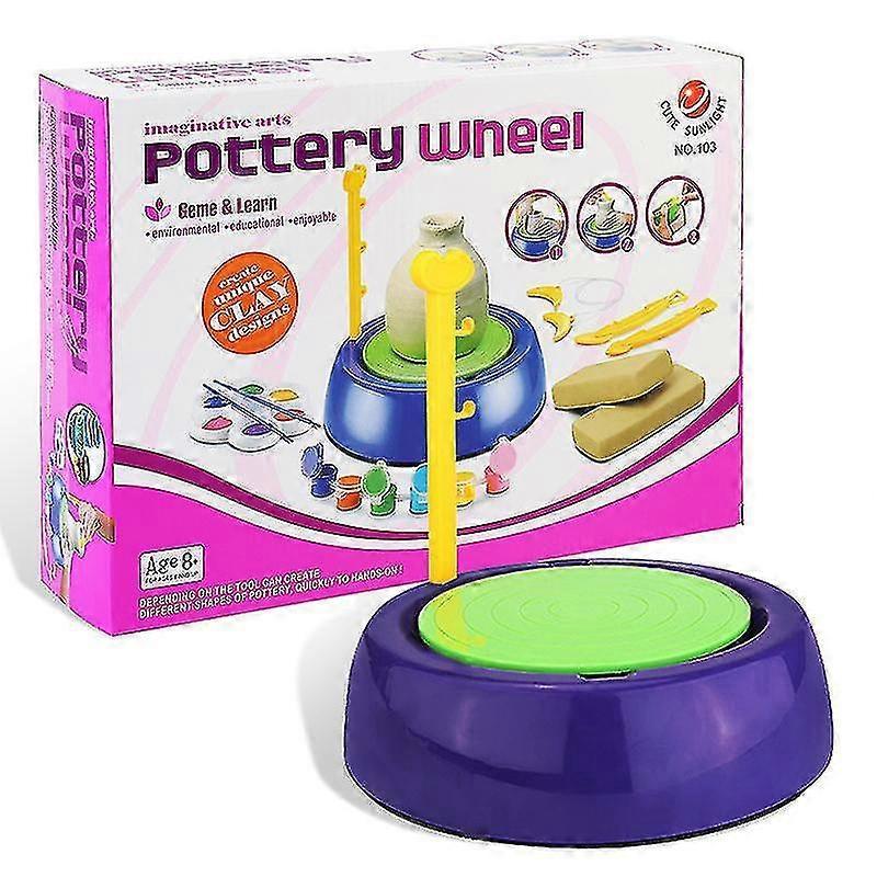 Diy Pottery Wheel Playset Set Gift Ideas For Kids, 22x6.6cm