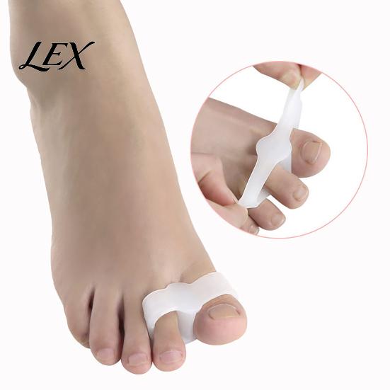 Разделитель пальцев ног при Hallux Valgus, 1 пара, Разделитель для перекрывающихся пальцев, Мягкий корректор Hallux Valgus из SEBS, Резиновое двойное кольцо для стопы, Выпрямитель для дня и ночи