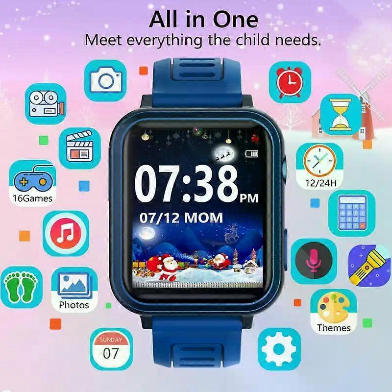 Kids Smart Watches With 16 Games Camera Music Alarm Flashlight Step Count Birthday Gifts For Age 3-12 Boys Girls