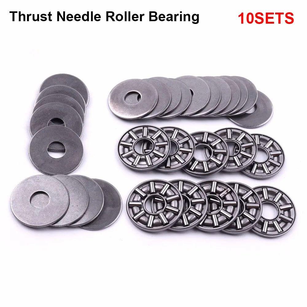 10Sets AXK0619-3047 Flat Needle Roller Bearing for Plane Axial Bearing Replacement