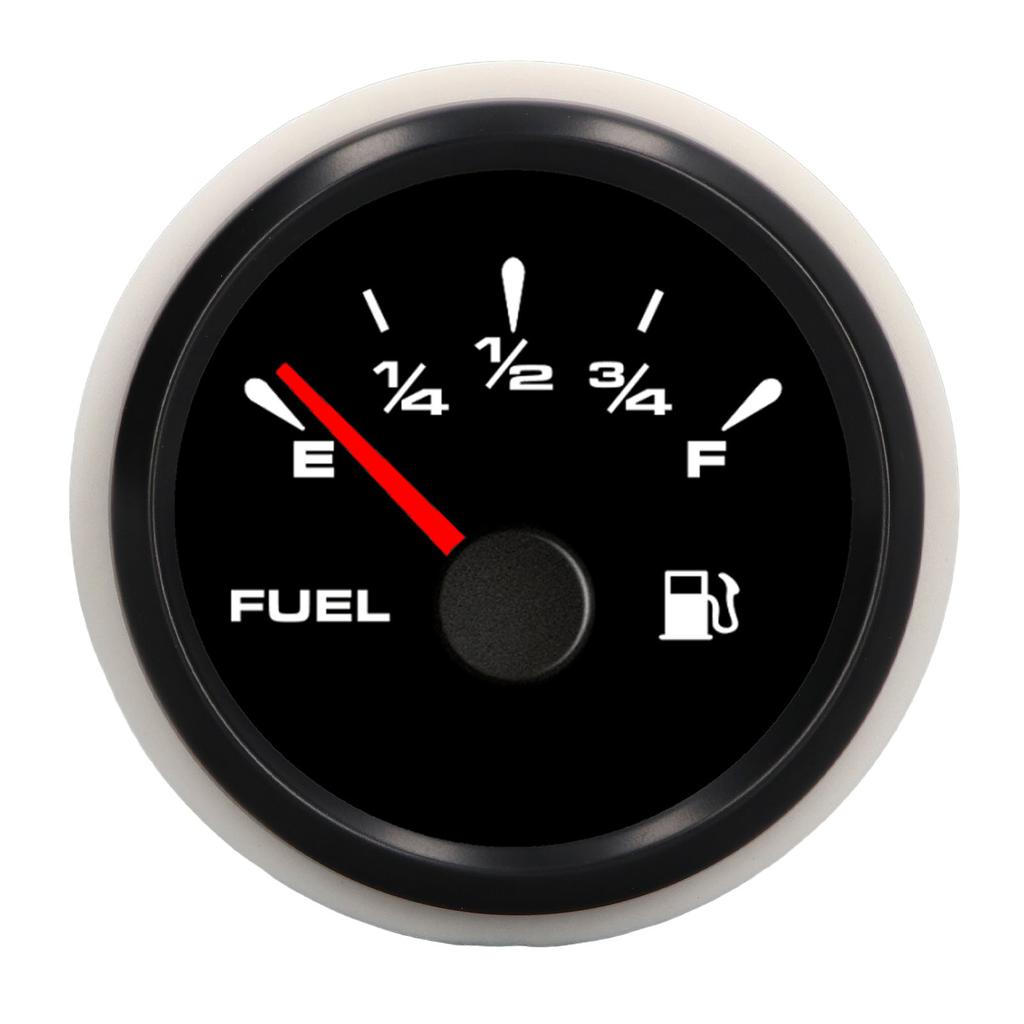 52mm Fuel Level Gauge 7 Colors Backlight 0‑190 Ohm IP67 Waterproof Pointer Type Oil Tank Level Meter 9‑32V