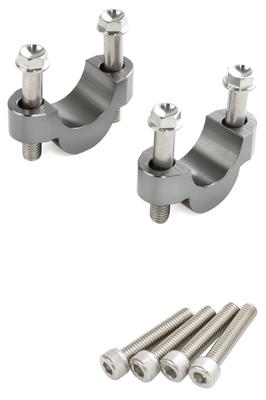 Bar Rise Spacer 14mm Up for Large Diameter Bars 28.6mm Titanium Color F4627