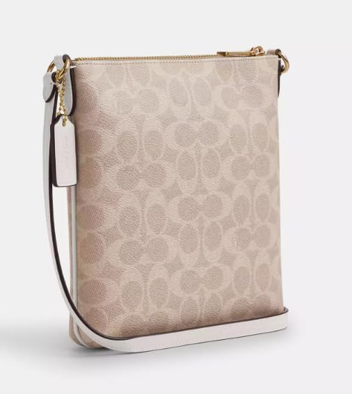 Coach Bag FCW325 CW325 Sand X Chalk Signature Coated Canvas Leather Rowan File Bag [Coach] (Shoulder Bag) Women's [Outlet Product] [Brand] [Item]