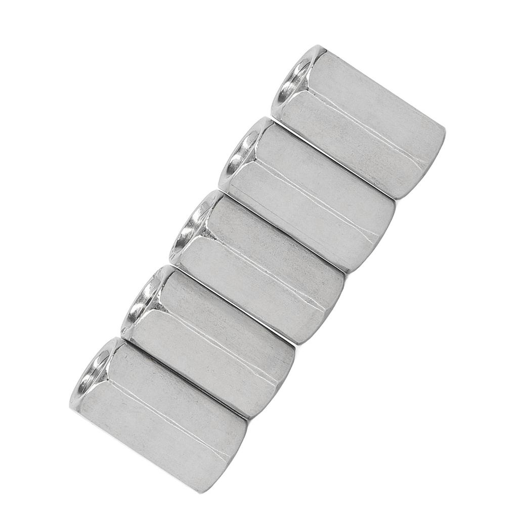 20 шт. шестигранных соединительных гаек из нержавеющей стали 304, длинные соединительные гайки с мелкой резьбой, запчасти для обслуживания