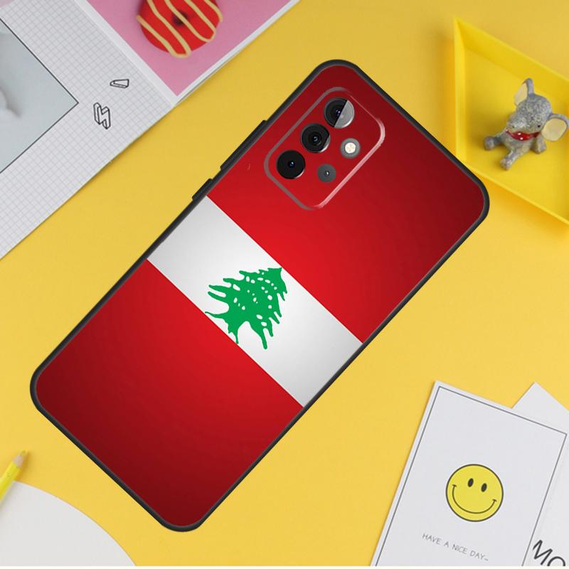 Чехол для телефона с изображением флага Ливана и карты для Samsung Galaxy A53 A33 A13 A12 A32 A52 A14 A34 A54 A15 A25 A35 A55 A71 A51