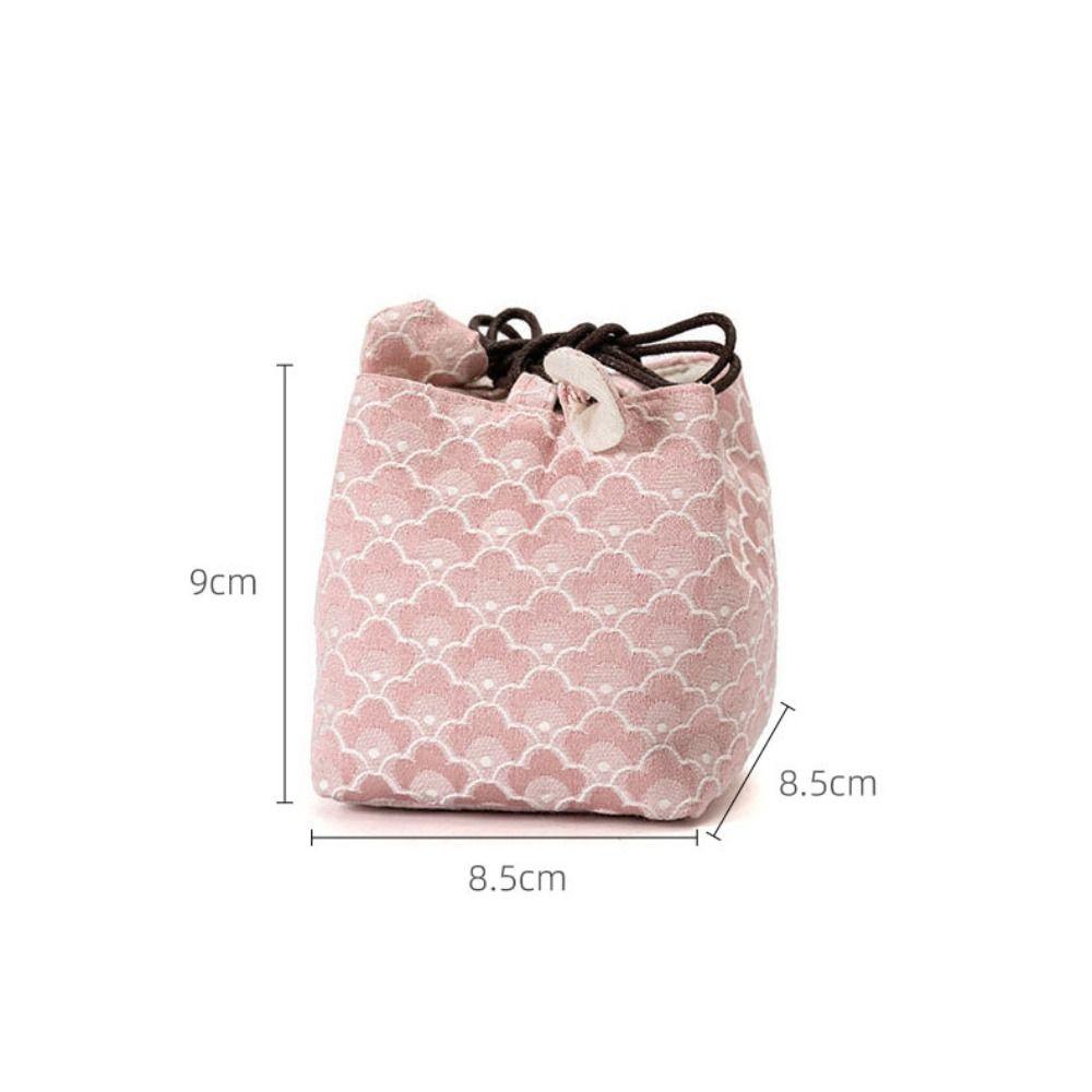 Chinese Style Tea Set Storage Bag Embroidered Multi-functional Teapot Cloth Pouch Portable Thickened Teacup Drawstring Bags