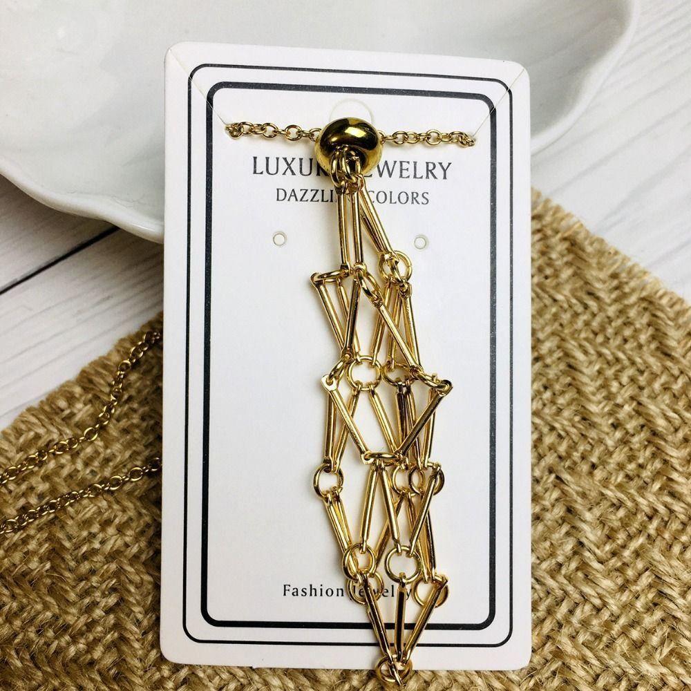 Медное кристаллическое сетчатое металлическое ожерелье Серебряное цветное ожерелье-цепочка с каменным держателем, ожерелье, повседневная одежда