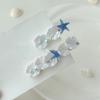Asymmetrical Shell Starfish Pearl Hairpin Fresh Seaside Vacation Style Duck Bill Clip Fashionable Versatile Hair Accessories Women