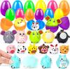 12 Pack Prefilled Easter Eggs With , 2.5Inch Plastic Easter Eggs Filled Toys For Easter Hunts, Basket Stuffers, Easter Party Gifts