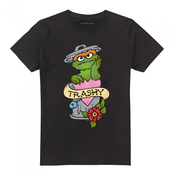 Sesame Street Unisex Adult Trashy Oscar The Grouch Tattoo T-Shirt
