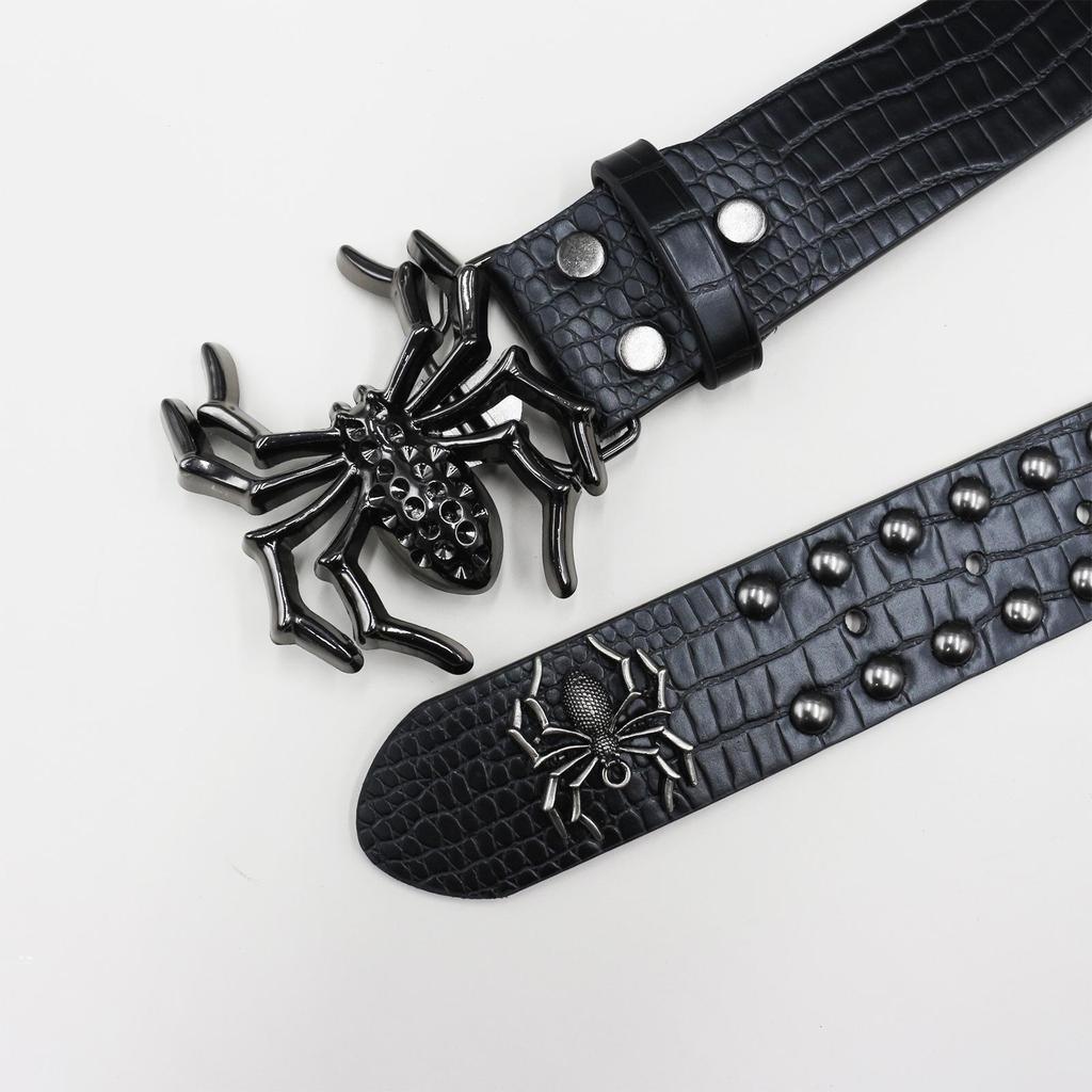 Men's Spider Rivet Punk Belt - Hip Hop Street Style