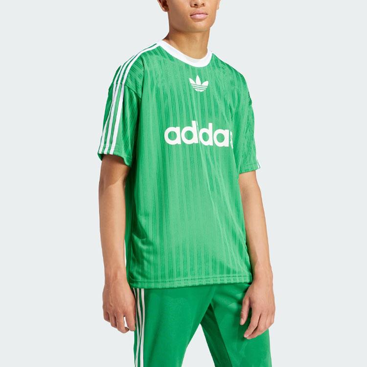 adidas Футболка Adicolor зеленая/белая мужская уличная одежда IM9457