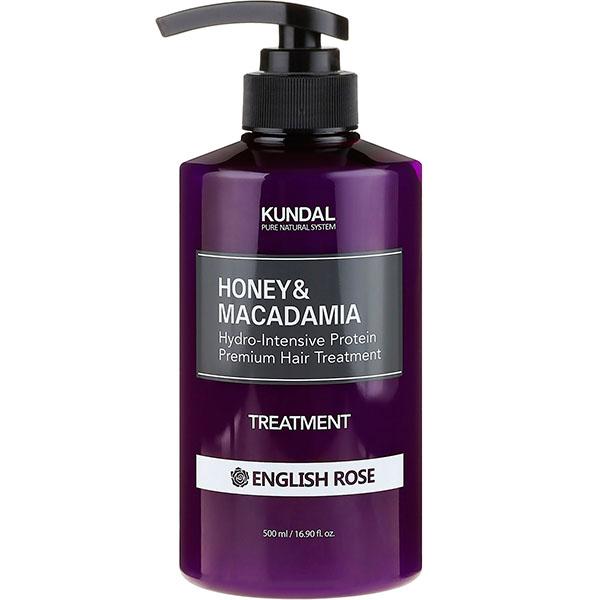 Питательный кондиционер с медом и маслом макадамии Honey & Macadamia Protein Hair Treatment English Rose Kundal 500 мл