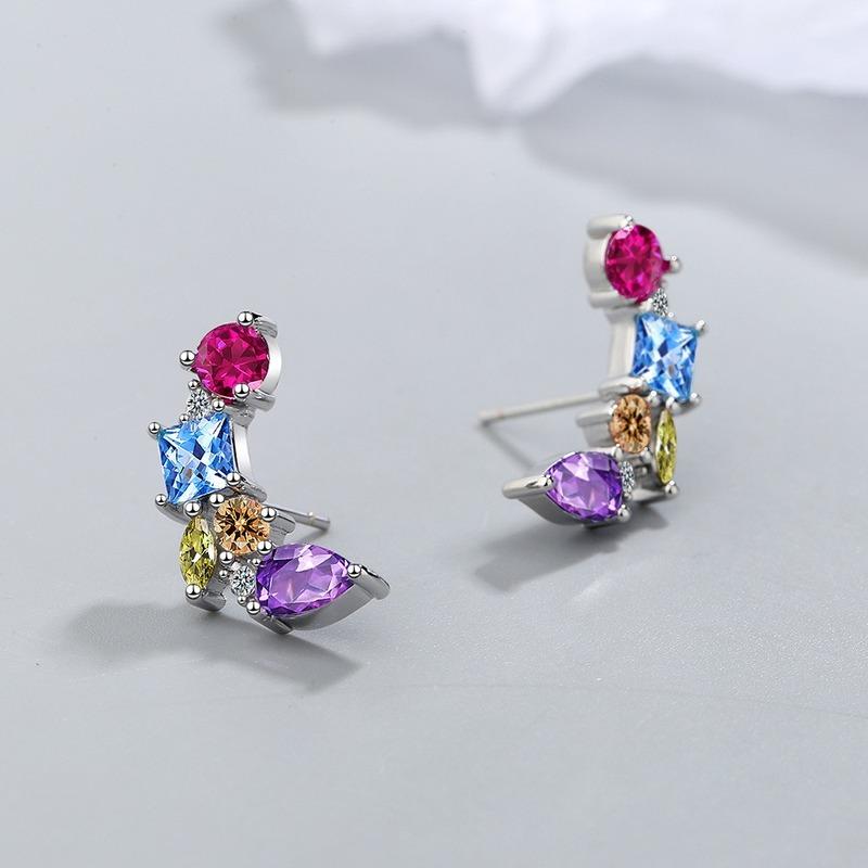 Женские серьги из медного сплава с цирконом Lindon - Серьги-подвески в подарок на свадебную вечеринку