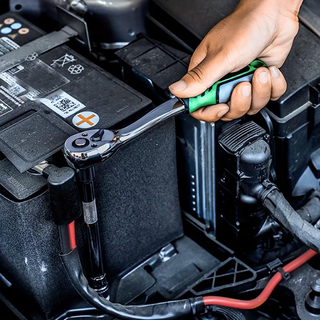 1/4 Inch Ratchet Socket Wrench Set Multifunctional Mechanical Tool Kit and Sockets Set Portable Household Repair Tool Kit