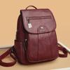 Stylish Women's Large-Capacity Soft Leather Anti-Theft Backpack for Travel & Students