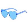 Transparent Jelly Color Love Heart Sunglasses For Men And Women Peach Heart Sunglasses