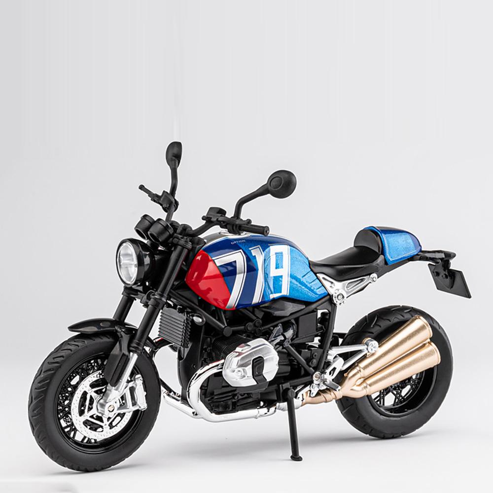 1:12 R nineT Scrambler HP4 Alloy Diecast Motorcycle Models Car Toy Wheel Rotate Vehicles Sound Light Motorcycles Kids Xmas Gift