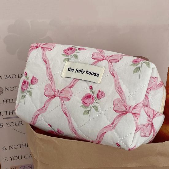 1/3 шт. косметичка с бантом на молнии для хранения кистей для макияжа, разные размеры, складной многоразовый органайзер для косметики, туалетные принадлежности