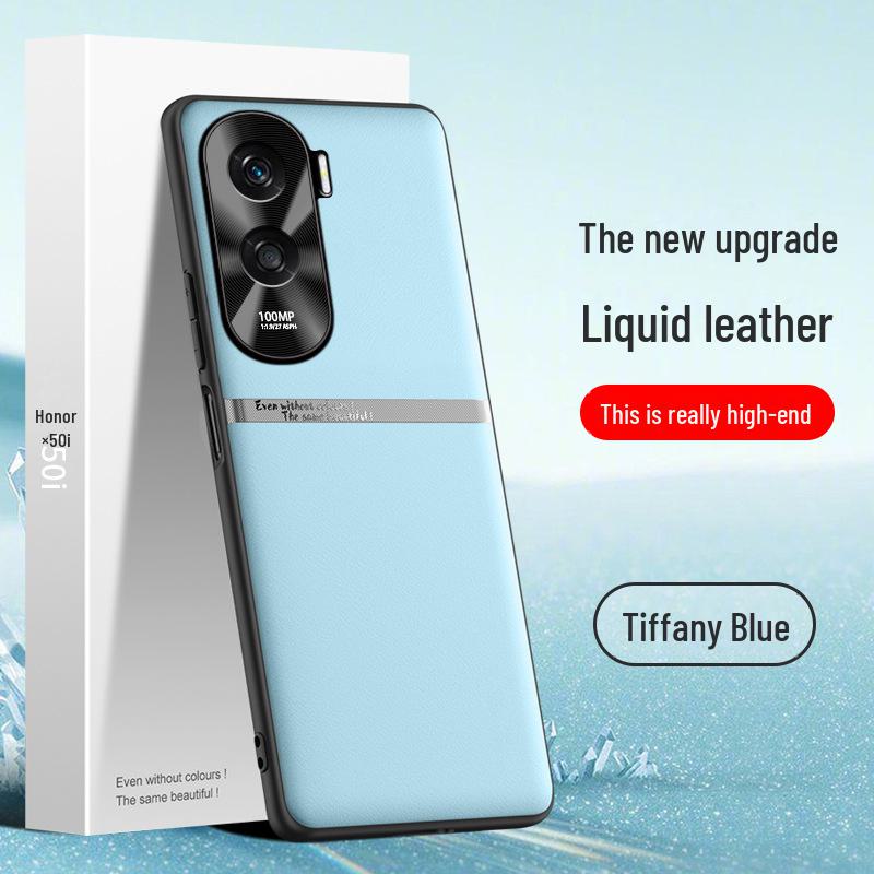 Защитный чехол из жидкой кожи для Honor X50i - противоударный и грязеотталкивающий, поставляется индивидуально