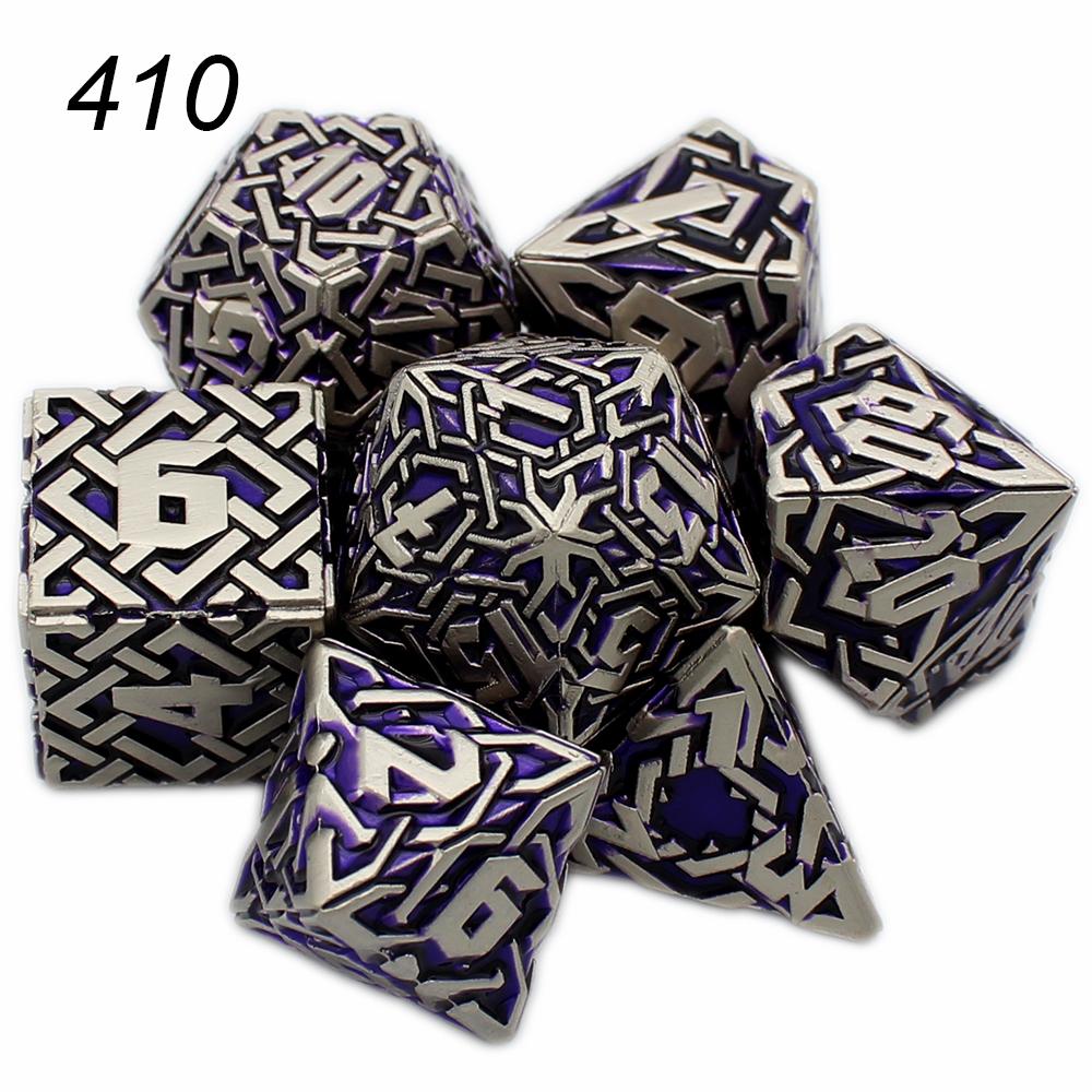 Solid Polyhedral Dice for Role Playing Game, Metal Dice, D & D, DND, Rpg, Rol, Pathfinder Board Game, New Style, 7Pcs, 2023